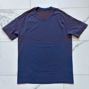 Lululemon Metal Vent Tech Short Sleeve T Shirt Tee Mens Size M Blue Red Ombré